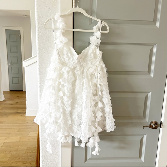 NWT For Love & Lemons Bellatrix Mini Dress Bridal - Picture 6 of 10
